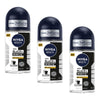 Nivea Men Black & White Invisible Epic Night Roll-On 50mL Pack of 3
