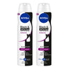 NIVEA Deo Aero Invisible Black & White Authentic 250mL Pack of 2