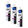 NIVEA Deo Aero Invisible Black & White Authentic 250mL Pack of 3