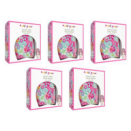 Alex Mason Quick Dry Hair Wrap Floral Pack of 5