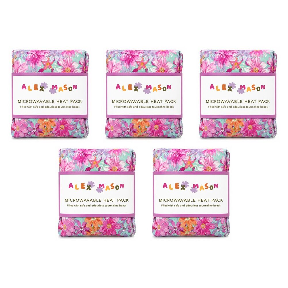 Alex Mason Microwavable Heat Pack, Floral Bundle of 5