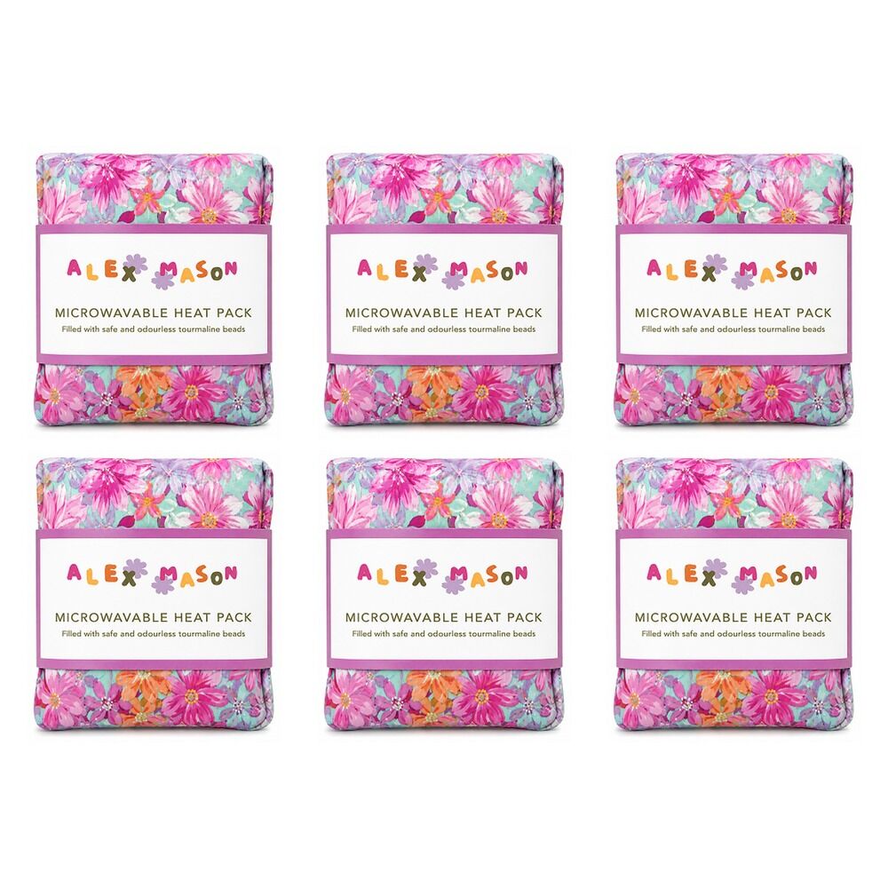 Alex Mason Microwavable Heat Pack, Floral Bundle of 6