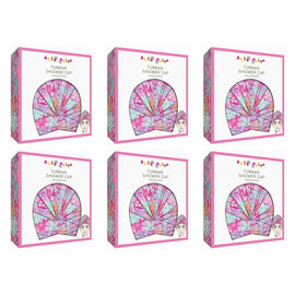 Alex Mason Turban Shower Cap Floral Pack of 6