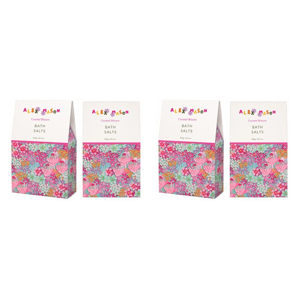 Alex Mason Bath Salts Floral 800g Pack of 2