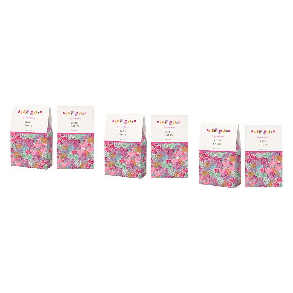 Alex Mason Bath Salts Floral 800g Pack of 3