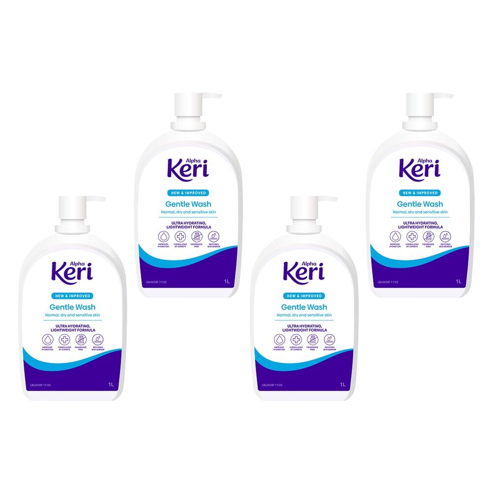 Alpha Keri Hydrating Gentle Wash 1L Pack of 4