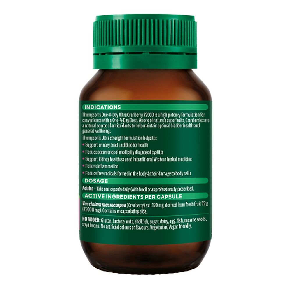 Thompson's One-A-Day Ultra Cranberry 72000mg 60 Capsules
