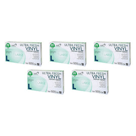 Ultrafresh Vinyl Gloves Large 100 Pack Bundle of 5