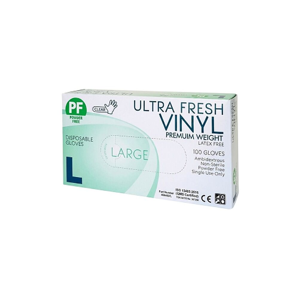 Ultrafresh Vinyl Gloves Large 100 Pack
