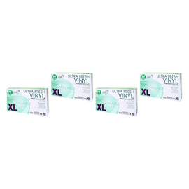 Ultrafresh Vinyl Gloves Extra Large 100 Pack Bundle of 4