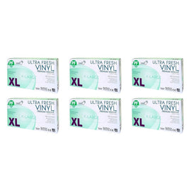 Ultrafresh Vinyl Gloves Extra Large 100 Pack Bundle of 6