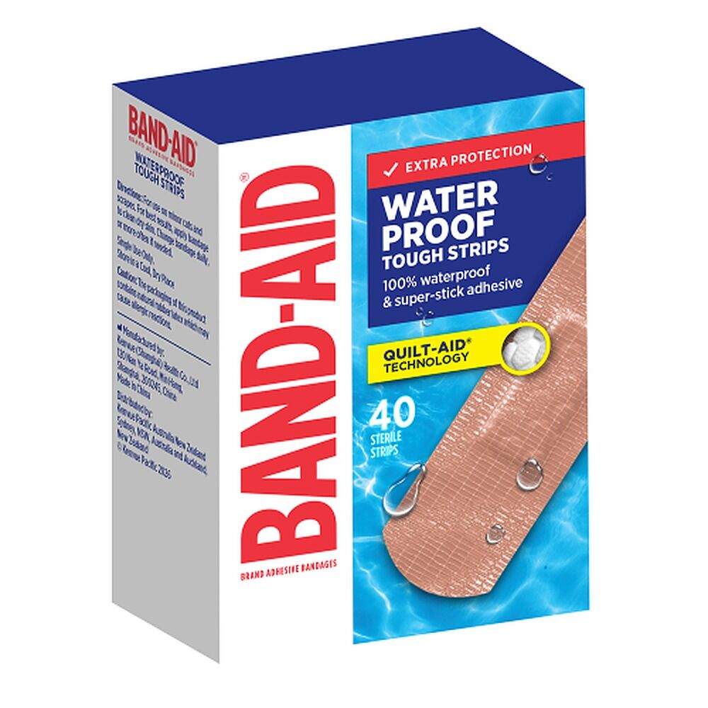 Band-Aid Waterproof Tough Strips 40 Sterile Strips x 6