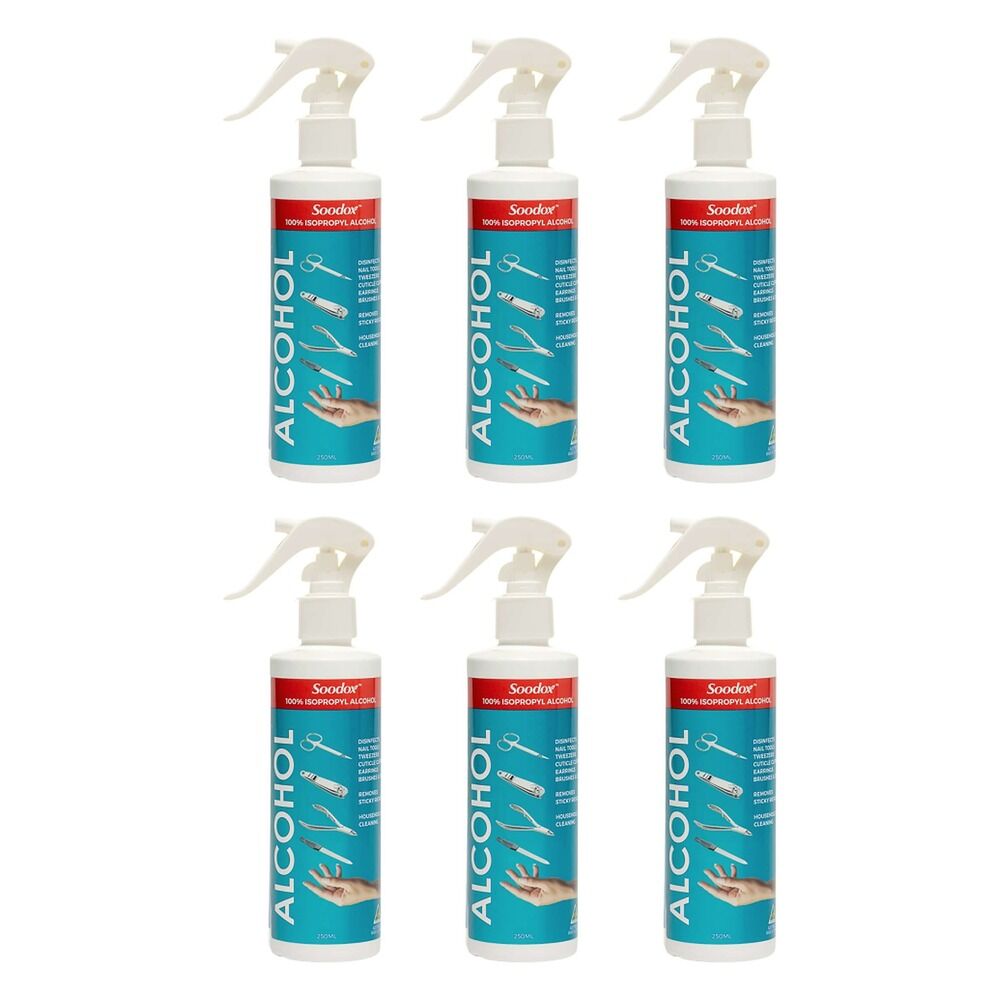 Soodox Isopropyl Alcohol Spray 250mL Pack of 6