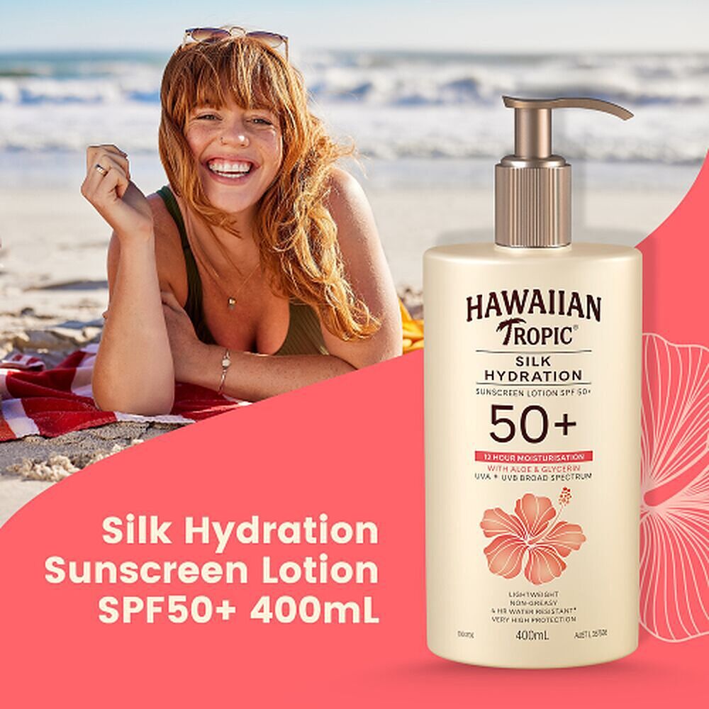 Hawaiian Tropic Silk Hydration Sunscreen Lotion SPF50+ 400mL