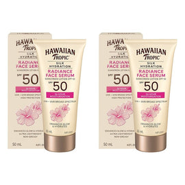 Hawaiian Tropic Silk Hydration Radiance Face Serum SPF50 50mL Pack of 2