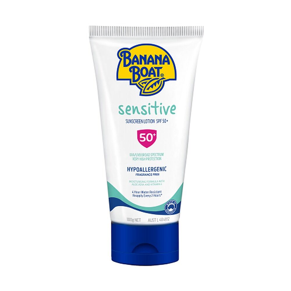 Banana Boat Sensitive Sunscreen Lotion SPF50+ 100g