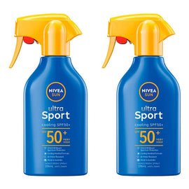 NIVEA SUN Ultra Sport Cooling Sunscreen Spray SPF50+ 270mL Pack of 2
