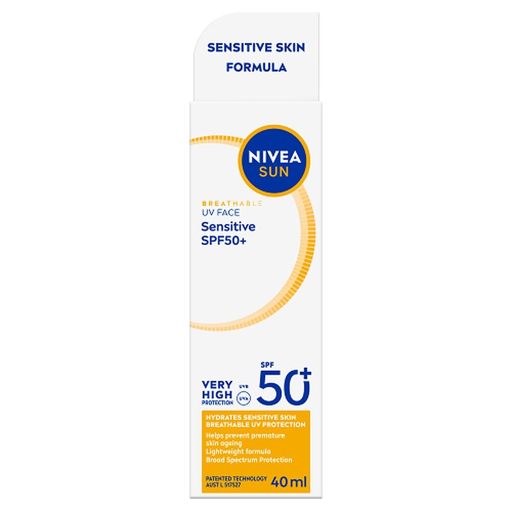 NIVEA SUN UV Face Sensitive Sunscreen SPF50+ 40mL