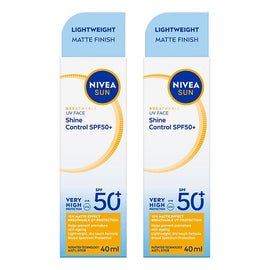 NIVEA SUN UV Face Shine Control Sunscreen SPF50+ 40mL Pack of 2