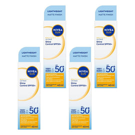 NIVEA SUN UV Face Shine Control Sunscreen SPF50+ 40mL Pack of 4