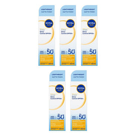 NIVEA SUN UV Face Shine Control Sunscreen SPF50+ 40mL Pack of 5