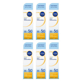 NIVEA SUN UV Face Shine Control Sunscreen SPF50+ 40mL Pack of 6