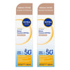 NIVEA SUN UV Face Shine Control Medium Tinted Sunscreen SPF50+ 40mL Pack of 2