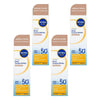 NIVEA SUN UV Face Shine Control Medium Tinted Sunscreen SPF50+ 40mL Pack of 4