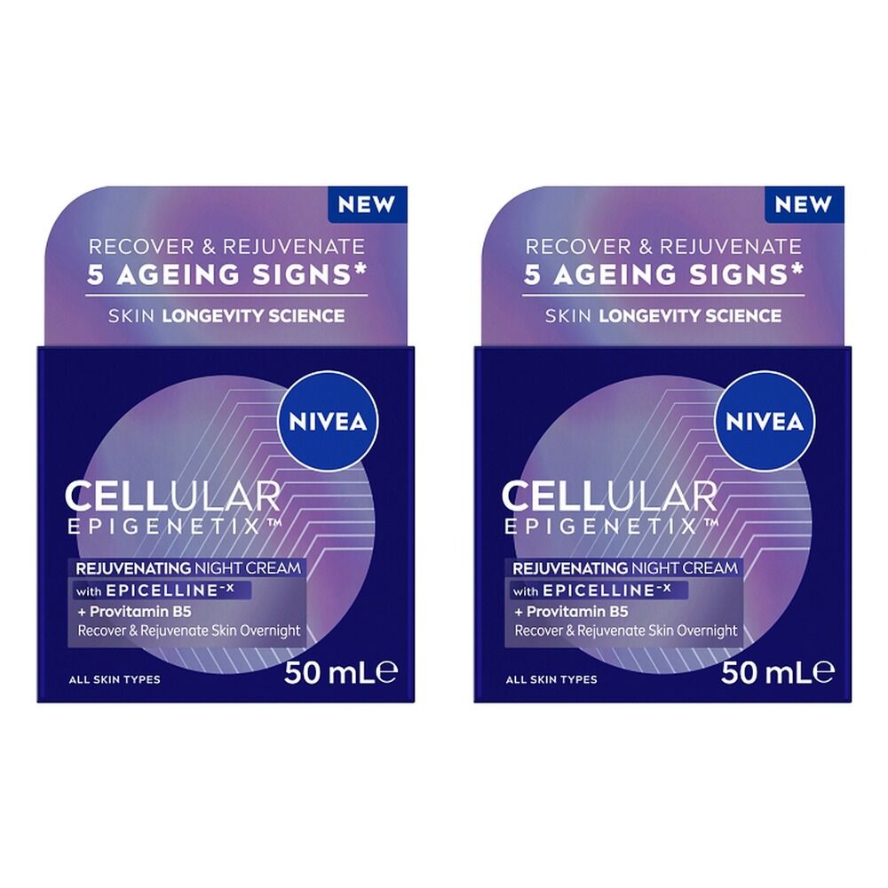 NIVEA Cellular Epigenetix Rejuvenating Night Cream 50mL Pack of 2