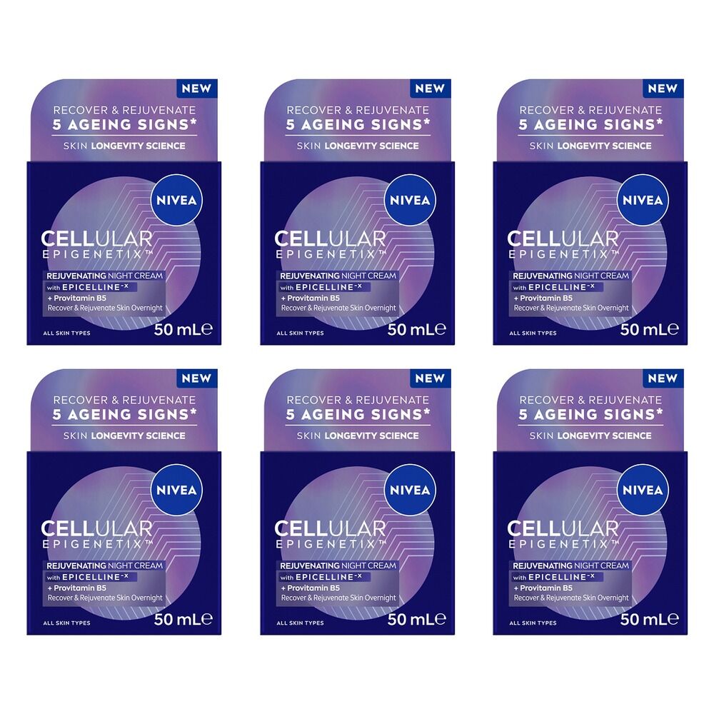 NIVEA Cellular Epigenetix Rejuvenating Night Cream 50mL Pack of 6