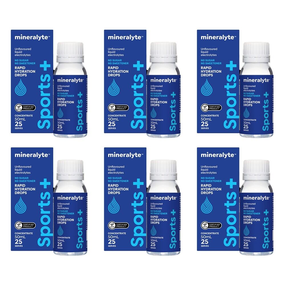 Mineralyte Sport+ Concentrate Drops 50mL Pack of 6