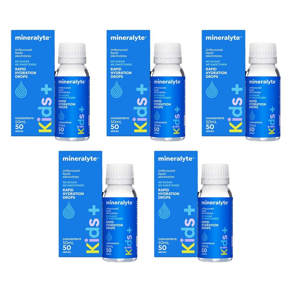 Mineralyte Kids+ Concentrate Drops 50mL Pack of 5