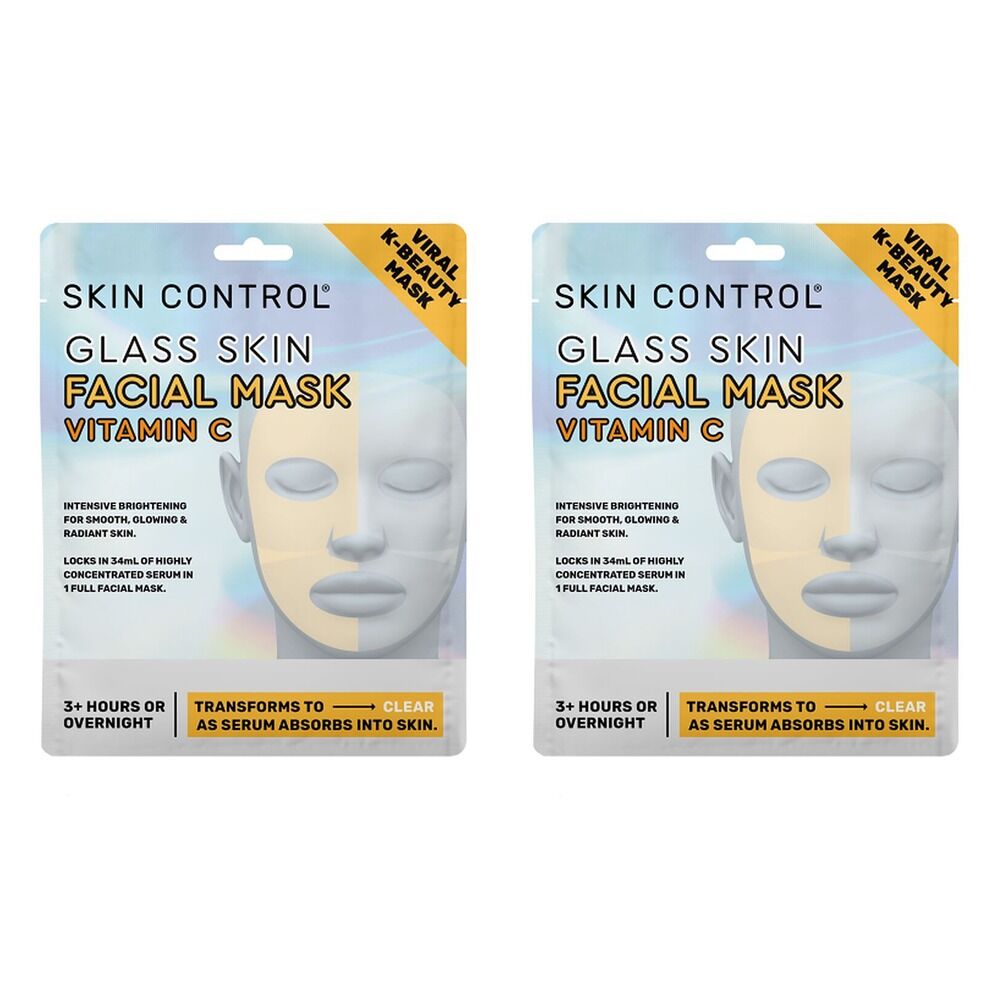 Skin Control Glass Skin Facial Mask Vitamin C x 12 Bundle of 2