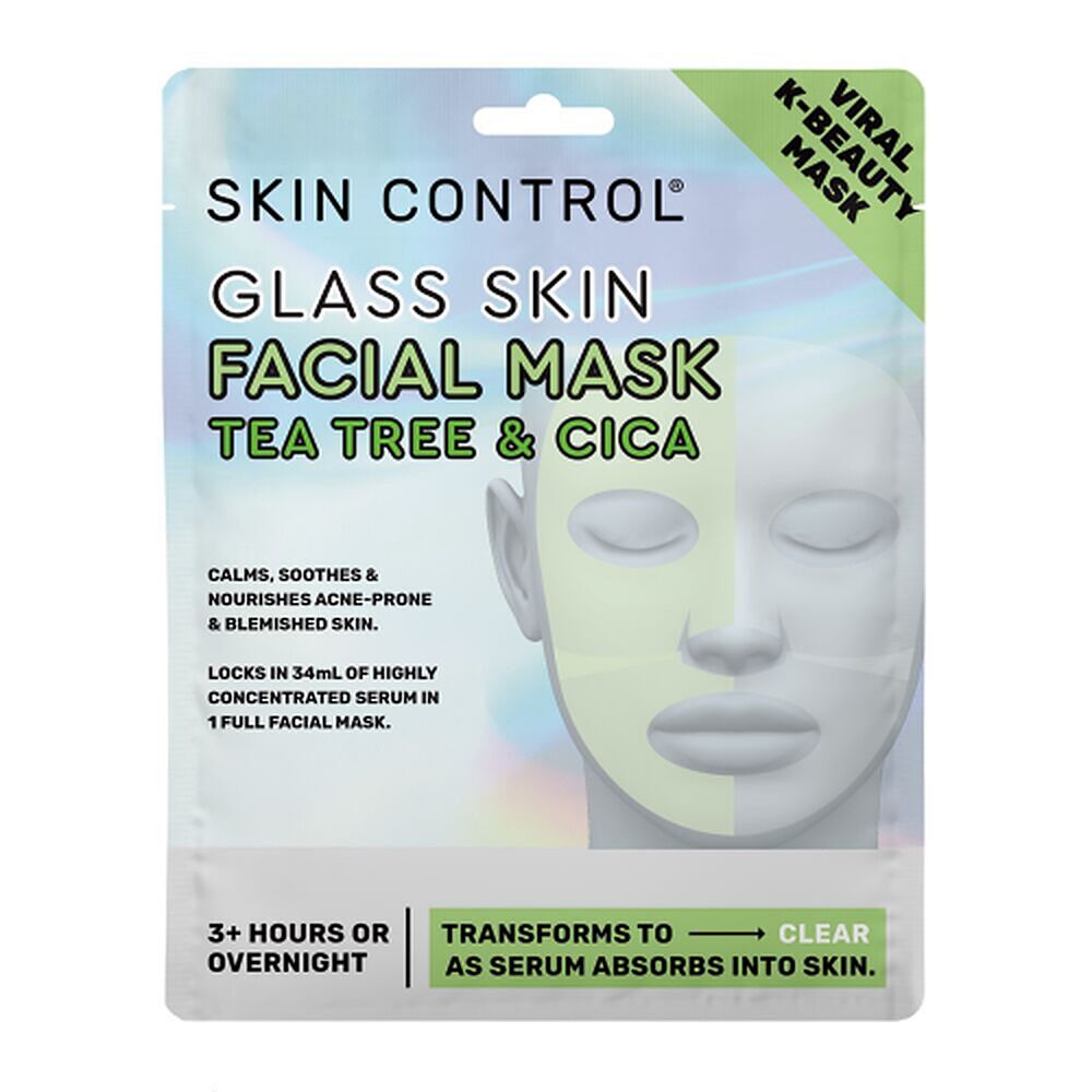 Skin Control Glass Skin Facial Mask Tea Tree & Cica