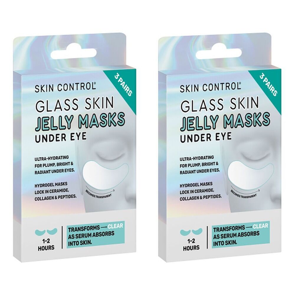 Skin Control Glass Skin Under Eye Jelly Masks 3 Pairs x 8 Bundle of 2