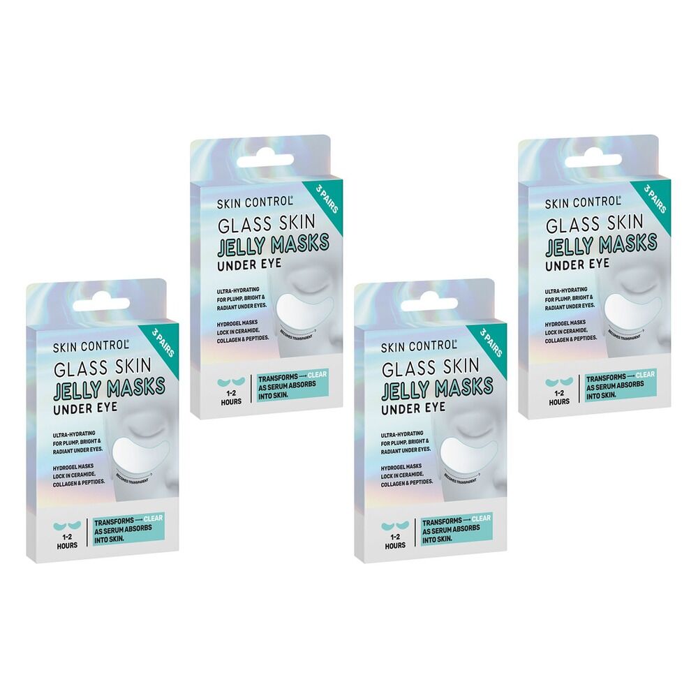 Skin Control Glass Skin Under Eye Jelly Masks 3 Pairs x 8 Bundle of 4