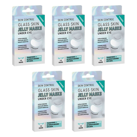 Skin Control Glass Skin Under Eye Jelly Masks 3 Pairs x 8 Bundle of 5