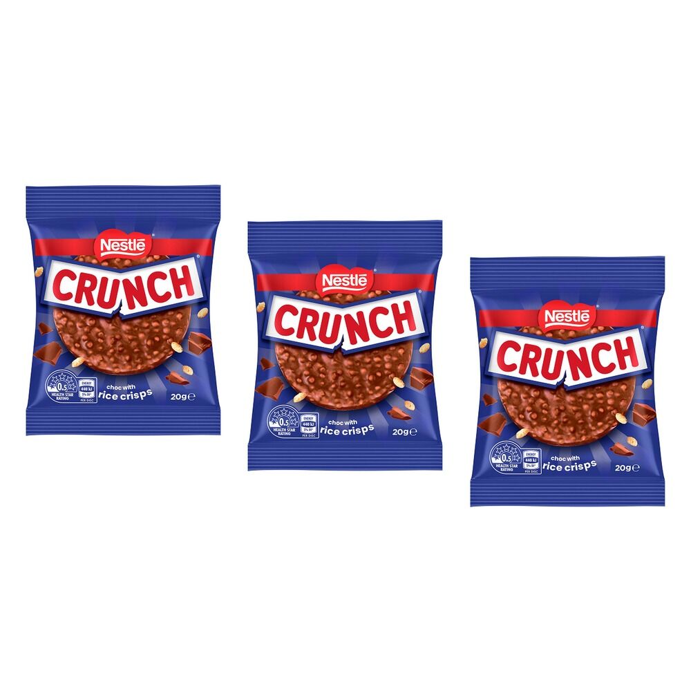 Nestle Crunch Rice Crisp Chocolate Bar 20g x 48 Bundle of 3