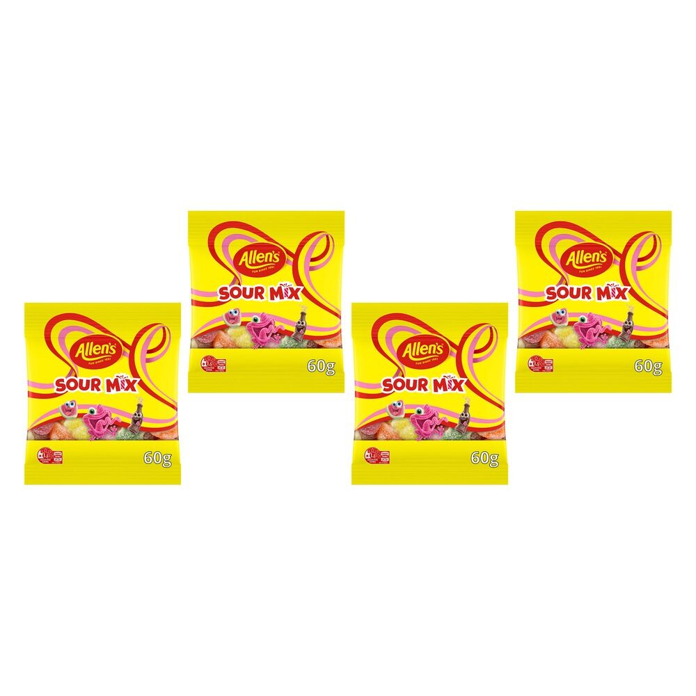 Allen's Sour Mix 60g x 12 Bundle of 4