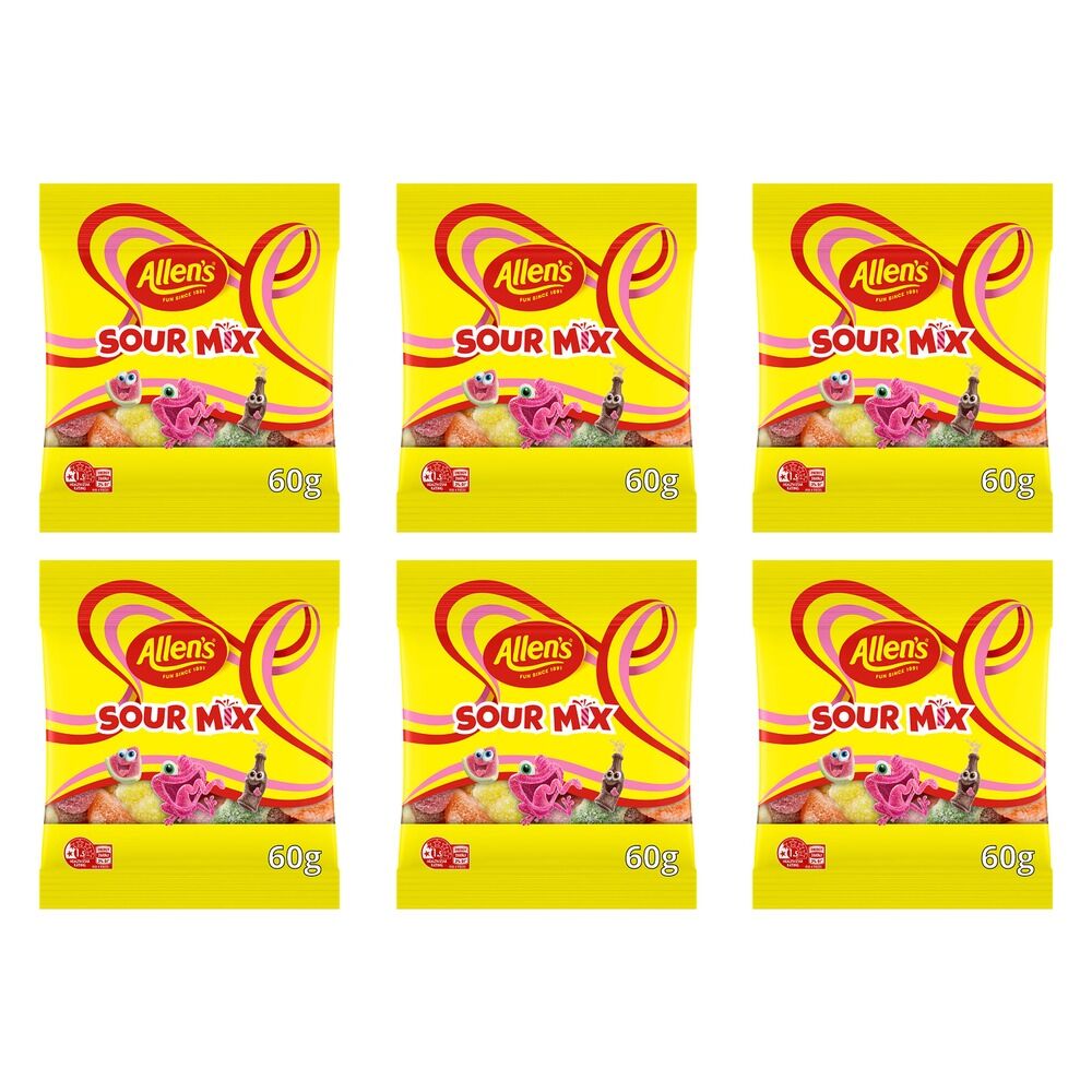 Allen's Sour Mix 60g x 12 Bundle of 6