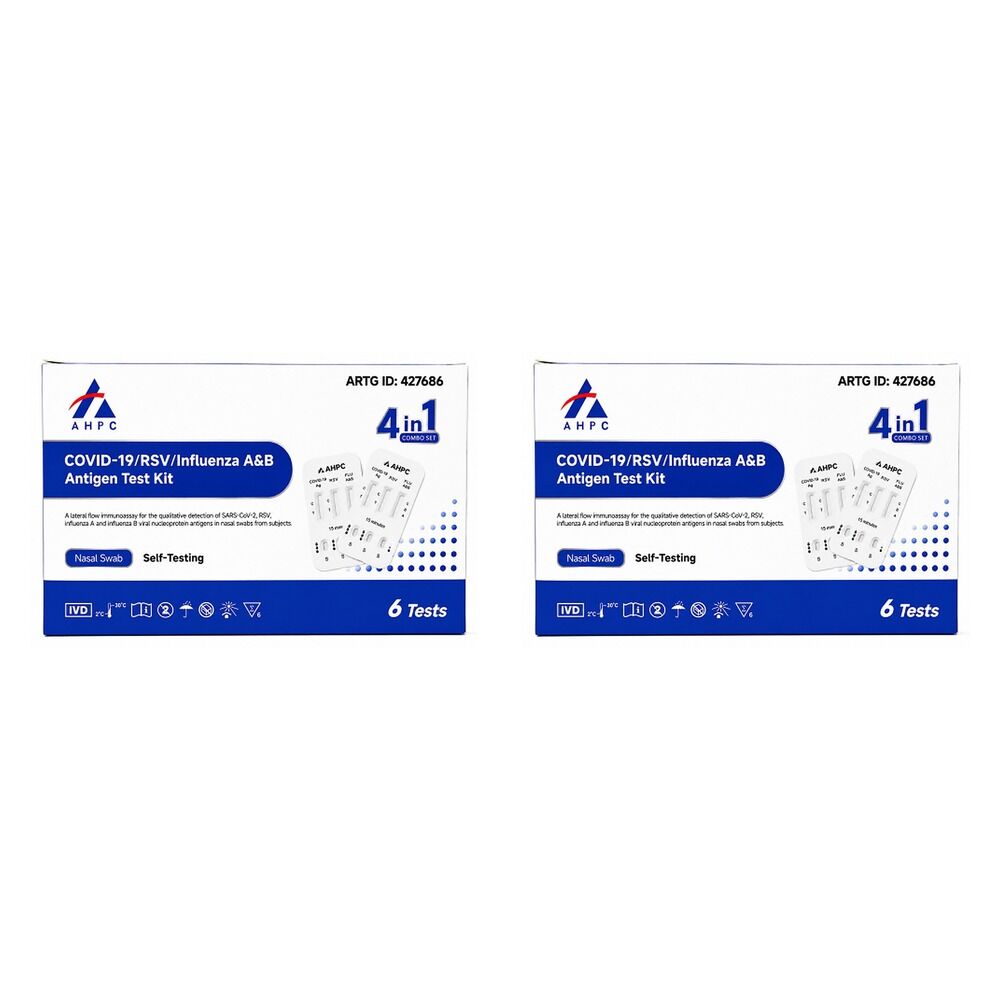 Fanttest AHPC 4-in-1 Covid Test 6 Pack Bundle of 2