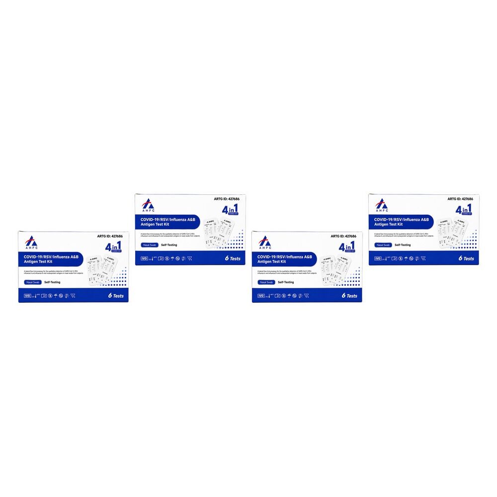 Fanttest AHPC 4-in-1 Covid Test 6 Pack Bundle of 4