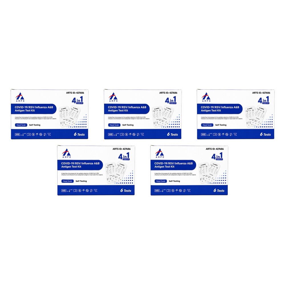 Fanttest AHPC 4-in-1 Covid Test 6 Pack Bundle of 5