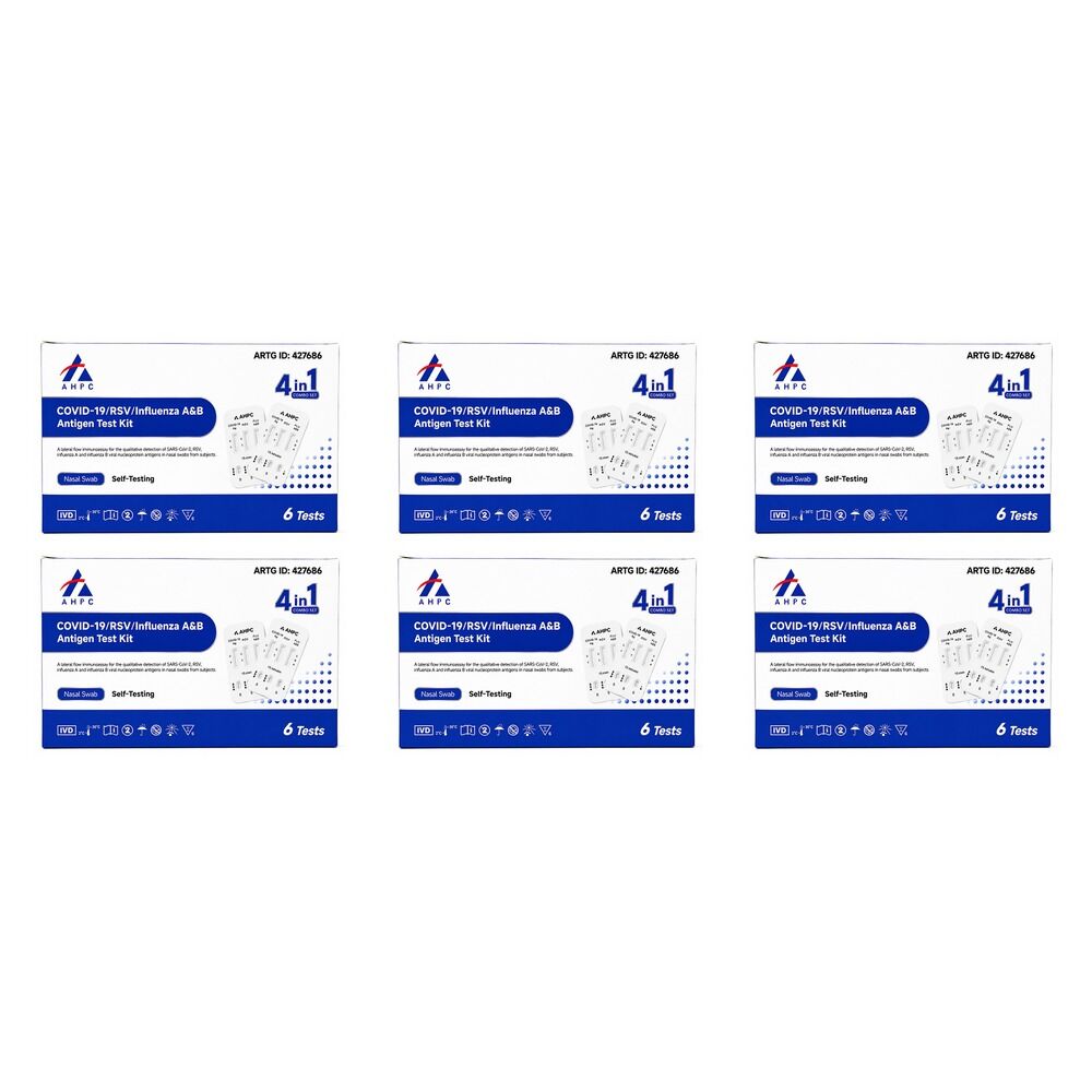 Fanttest AHPC 4-in-1 Covid Test 6 Pack Bundle of 6