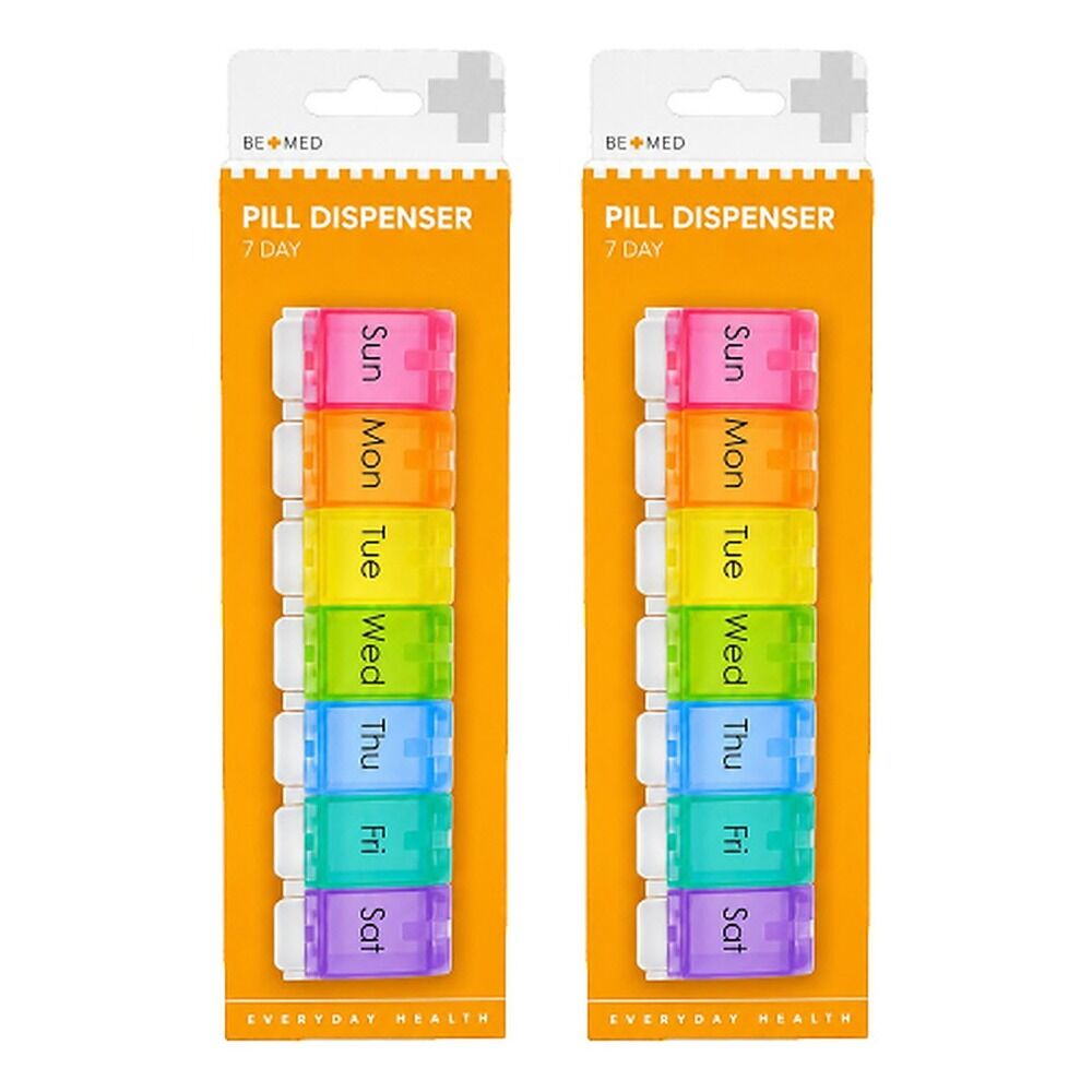 Budget Bemed 7 Day Pill Dispenser Colour Pack of 2