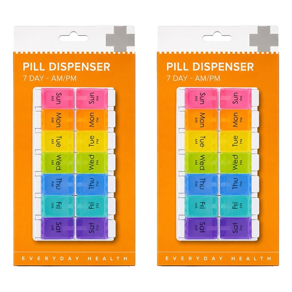 Budget Bemed 7 Day AM/PM Pill Dispenser Colour Pack of 2