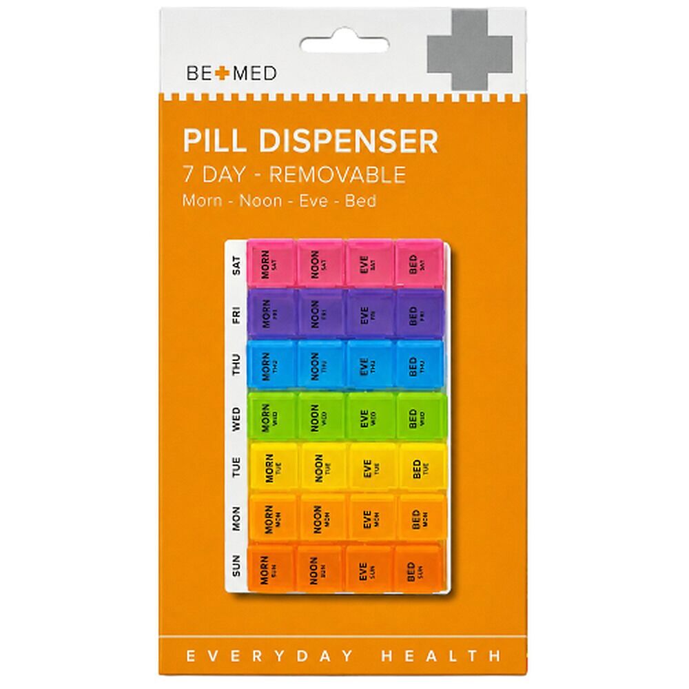 Budget Bemed 7 Day Pill Dispenser 4 Doses/Day 11.5cm x 18cm