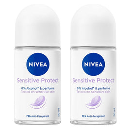 Nivea Sensitive Protect Anti-Perspirant 50mL Pack of 2