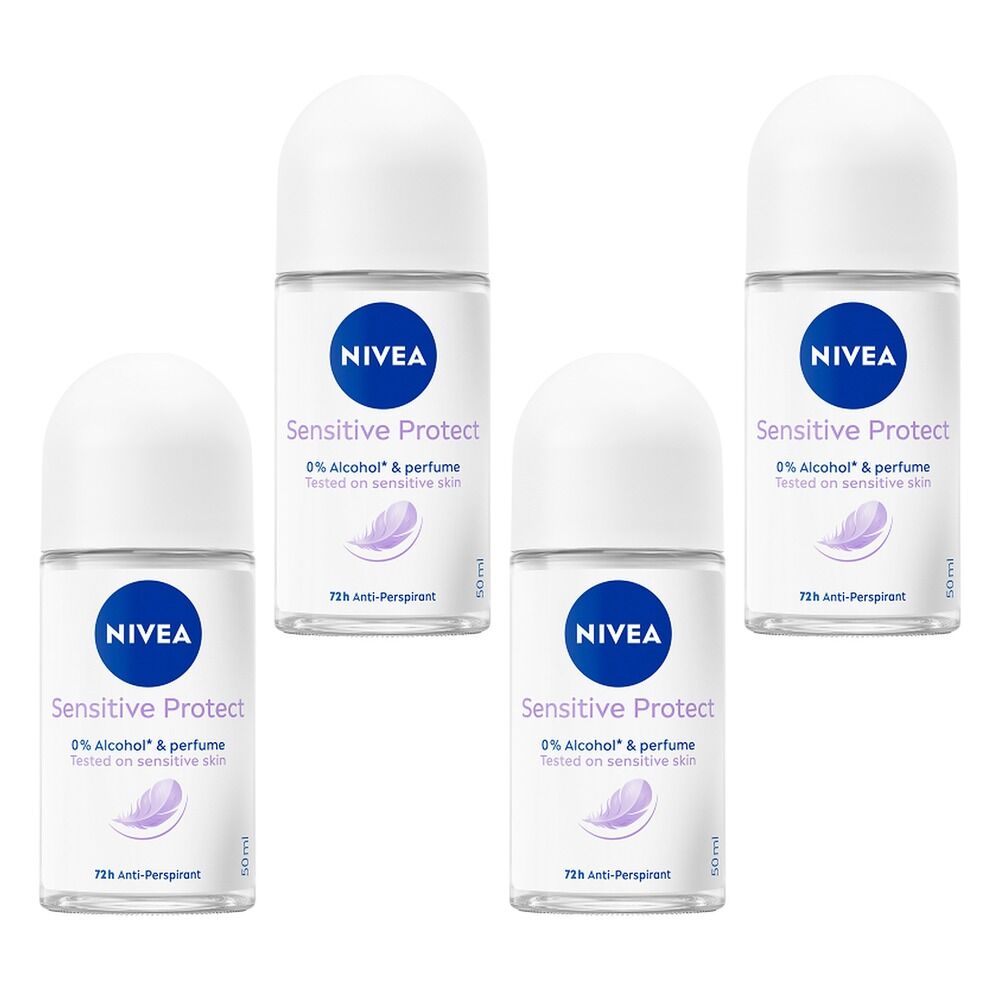Nivea Sensitive Protect Anti-Perspirant 50mL Pack of 4