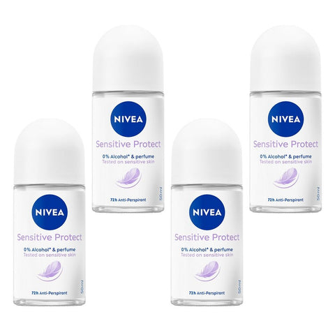 Nivea Sensitive Protect Anti-Perspirant 50mL Pack of 4
